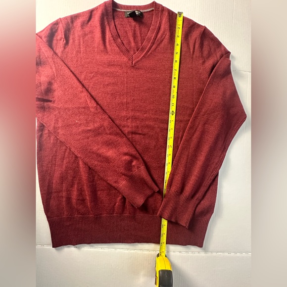Banana Republic‎ Men’s Sweater 100% Merino Wool Maroon - Picture 5 of 9